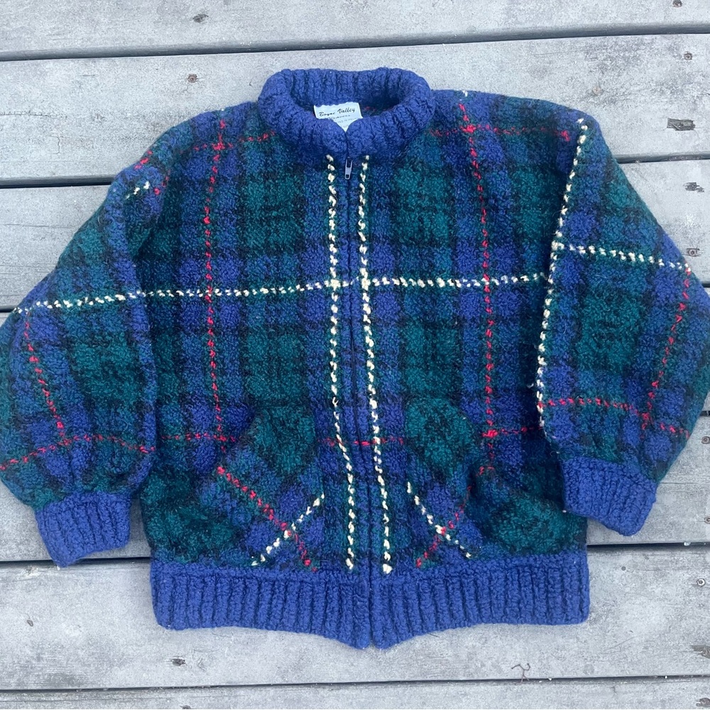 Vintage Boyne Valley Weavers Zip Cardigan